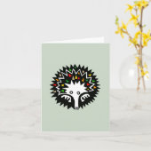 Schattige - ECHIDNA —Dierengrafiek -Australië- Gro Kaart (Gele Bloem)