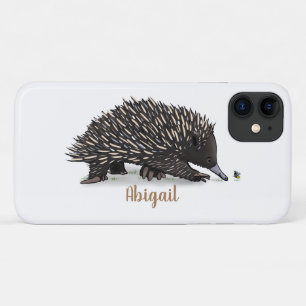 Schattige echidna met bij cartoon illustratie Case-Mate iPhone case