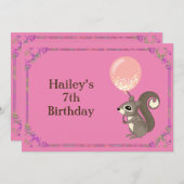 Schattige eekhoorn Birthday  Kaart (Voorkant / Achterkant)