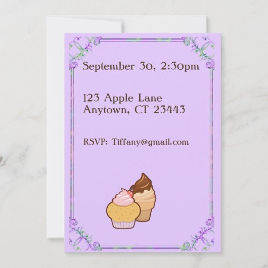 Schattige eekhoorn Birthday Uitnodigen Kaart (Achterkant)