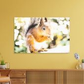 Schattige eekhoorn canvas afdruk (Insitu (Woonkamer))