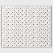 Schattige eekhoorn en bosbessen patroon cadeaupapier (Vlak)