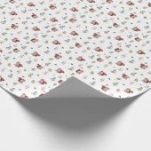 Schattige eekhoorn en bosbessen patroon cadeaupapier (Hoek)