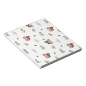 Schattige eekhoorn en bosbessen patroon notitieblok (Schuin)