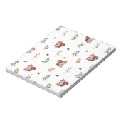 Schattige eekhoorn en bosbessen patroon notitieblok (Linkerzijde)