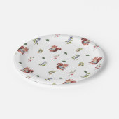 Schattige eekhoorn en bosbessen patroon papieren bordje (Gekanteld)