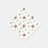 Schattige eekhoorn en bosbessen patroon servet (Hoek)