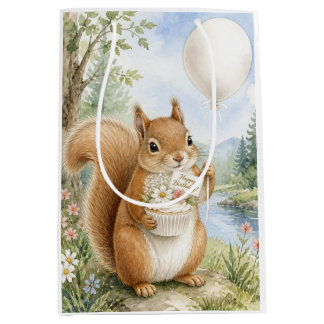 Schattige Eekhoorn Fantasievolle Bos Verjaardag Medium Cadeauzakje