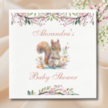 Schattige Eekhoorn Forest Woodland Baby shower ser