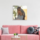Schattige eekhoorn foto canvas afdruk (Insitu (Woonkamer))