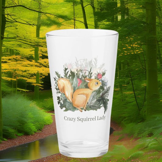 schattige eekhoorn glas