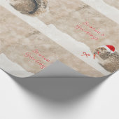 Schattige eekhoorn in Santa Hat Cadeaupapier (Hoek)