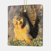 Schattige eekhoorn keramisch ornament (Links)