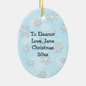 Schattige eekhoorn kerstfoto keramisch ornament (Achterkant)