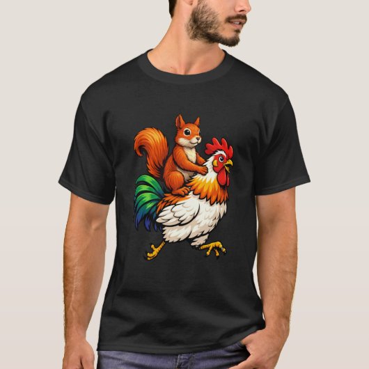Schattige Eekhoorn Kip T-shirt (Voorkant)