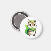 Schattige eekhoorn magneet (Voorkant / Achterkant)