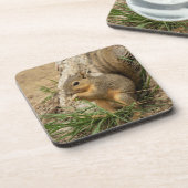 Schattige eekhoorn Onderzetter instellen (Linkerzijde)