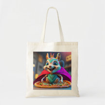 Schattige Eekhoorn Pizza Noten Canvas tas