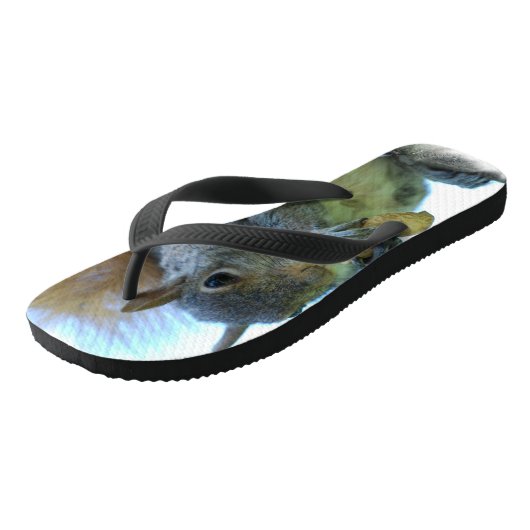 Schattige eekhoorn teenslippers (Schuin)