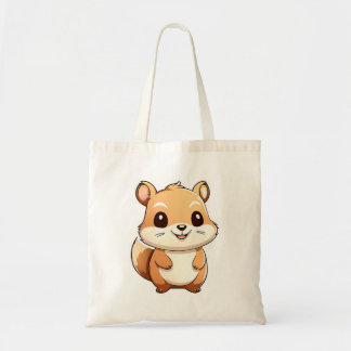 Schattige eekhoorn tote bag