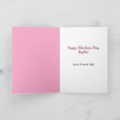 Schattige eekhoorn Valentijn Roze ballet Tutu Hear Feestdagen Kaart (Binnen)