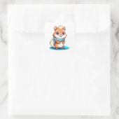 Schattige eekhoorn vierkante sticker (Tas)