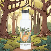 schattige eekhoorn waterfles 