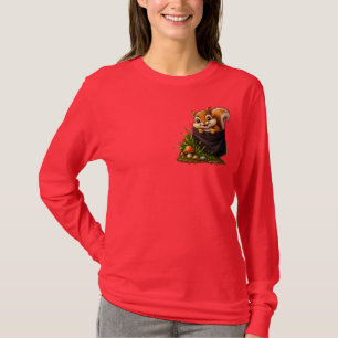 Schattige Eekhoorn Zak Illusie - Een Kleine Wereld T-shirt
