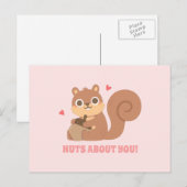 Schattige eekhoornnoten over jou Funny Valentines  Briefkaart (Voorkant / Achterkant)