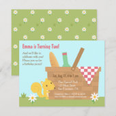 Schattige Eekhoornpark Picnic Kids Verjaardagsfees Kaart (Voorkant / Achterkant)