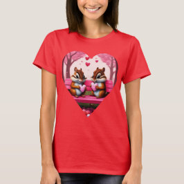 Schattige eekhoorns en snoepharten t-shirt