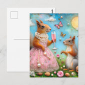 Schattige eekhoorns op een picknick briefkaart (Voorkant / Achterkant)