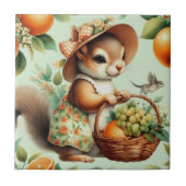  Schattige Eekhoornschilderij Tegeltje (Voorkant)