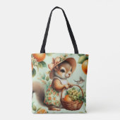  Schattige Eekhoornschilderij Tote Bag (Achterkant)
