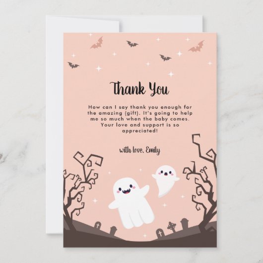 Schattige een beetje boe is bijna te wijten aan Ba Bedankkaart (Voorkant)