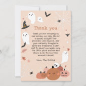 Schattige een beetje Boo Halloween Baby shower Bedankkaart (Voorkant)