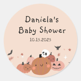Schattige een beetje Boo Halloween Baby shower Ronde Sticker