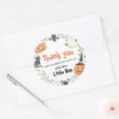 Schattige een beetje boo halloween herfst Baby sho Ronde Sticker (Envelop)