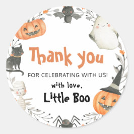Schattige een beetje boo halloween herfst Baby sho Ronde Sticker