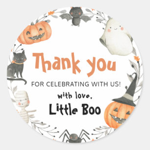 Schattige een beetje boo halloween herfst Baby sho Ronde Sticker