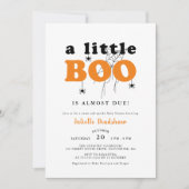 Schattige een beetje Boo Oranje Halloween Baby sho Kaart (Voorkant)