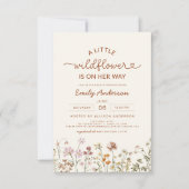 Schattige een beetje Wildflower Terracotta Baby sh Kaart (Voorkant)