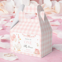 Schattige Eén Domme Gans Roze Strik Meisje 1e Verj