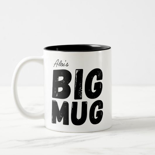 Schattige Een Enorme Mok Aangepaste Naam Novelty J (Links)
