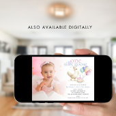 Schattige Een Gekke Gans Foto Overlay 1e Verjaarda Kaart