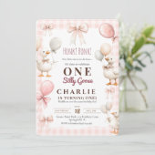 Schattige Een Gekke Gans waterverf boerderij 1e Ve Kaart (Staand voorkant)