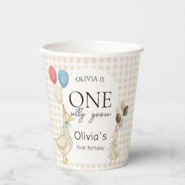 Schattige Een Gekke Goose Verjaardagsfeest Papieren Bekers