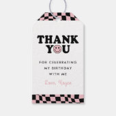 Schattige een gelukkig babe meisje 1e verjaardag d cadeaulabel (Voorkant)