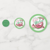 Schattige een in een meloen party foto confetti (Voorkanten)