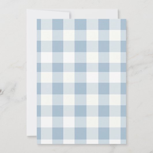 Schattige Een klein lamsvlees baby shower Boho Blu Kaart (Achterkant)